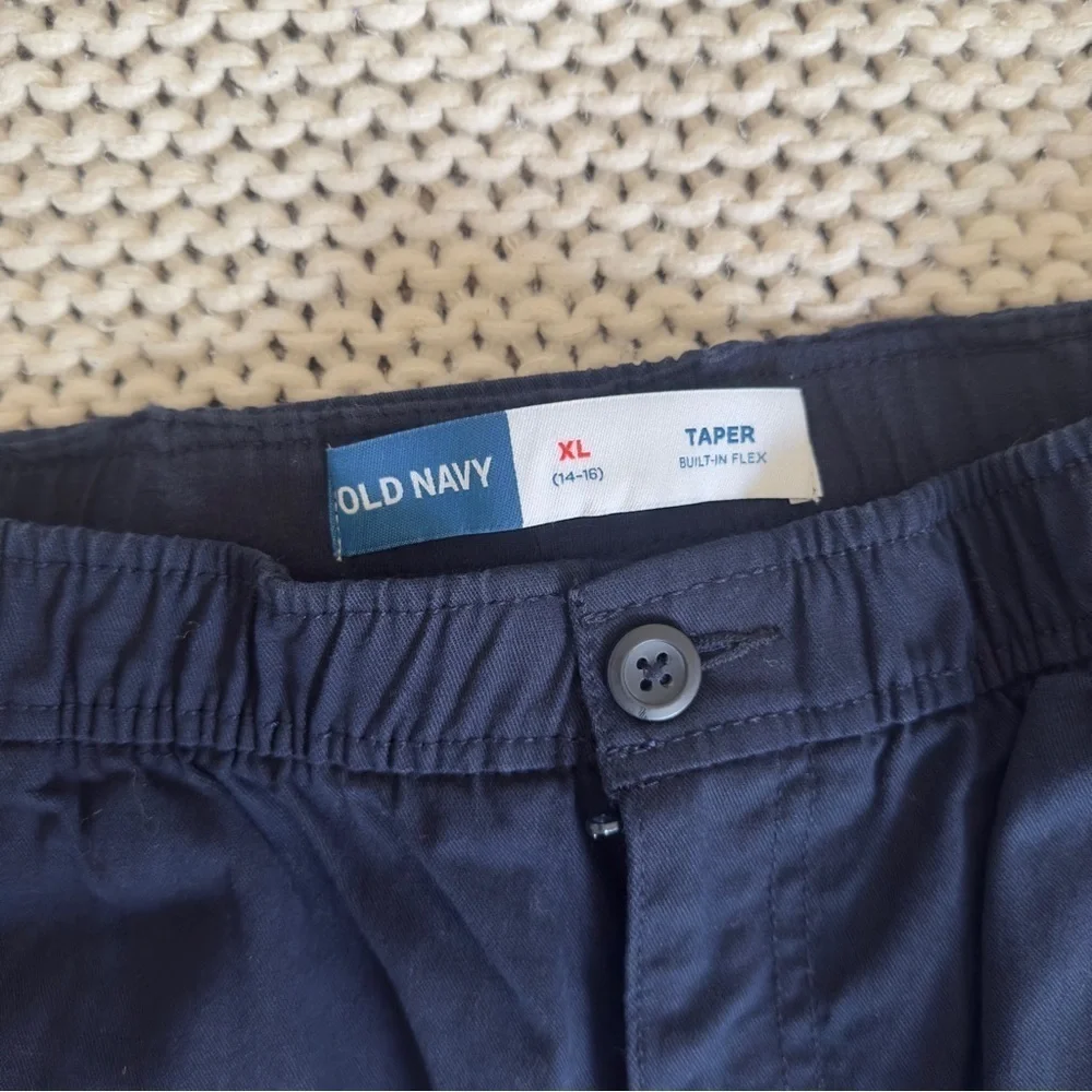 Old Navy Blue Chinos Cotton Blend Boys Straight Leg XL (14-16)
